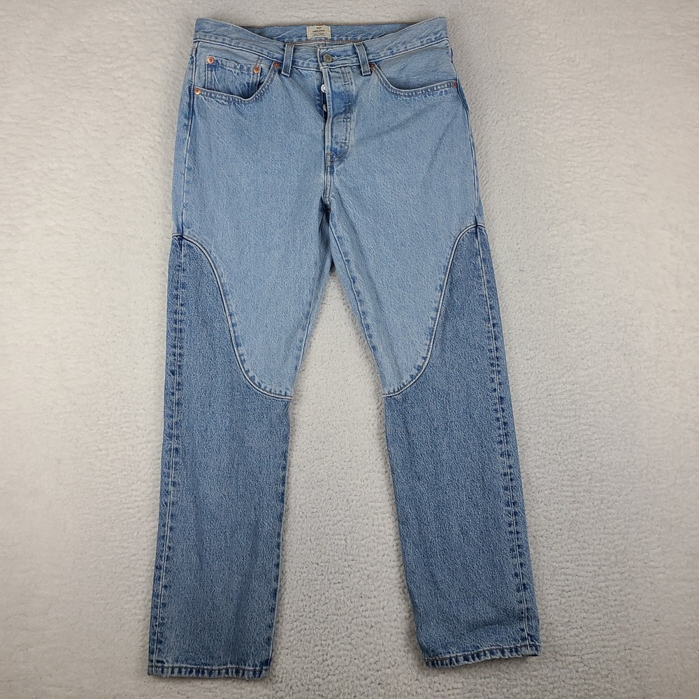 Levi's 501 Jeans Mens 30x30 Blue Original Fit Straight Leg Button Fly Light Wash